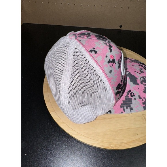 Elite Pink Camo Fitted Cap Pacific Headwear‎ Size S/M Mesh Back - Picture 2 of 7
